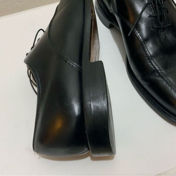 Allen Edmonds 2402 SAXON Bicycle Toe Black Oxford Dress Shoes Men’s Sz 9 C USA - Picture 14 of 16